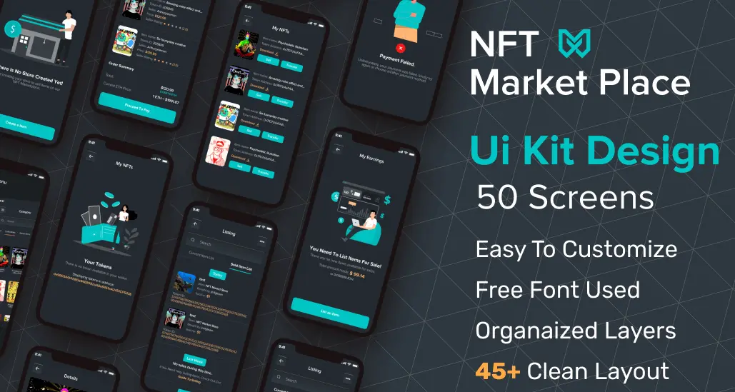NFT marketplace app homepage